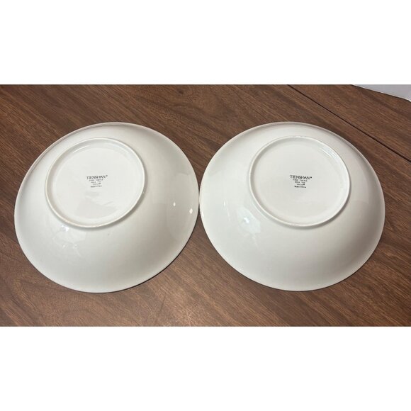 Tienshan Deck The Halls Fine China 2 Large Serving Bowls Red Green Holiday - Picture 5 of 8